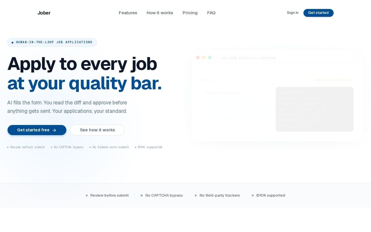 Jober — live site preview